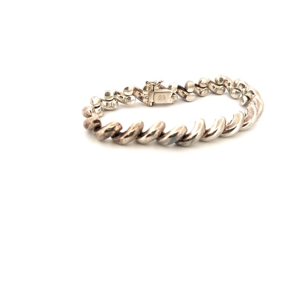 925 Sterling silver beautiful made in Italy large bracelet - Picture 8 of 9